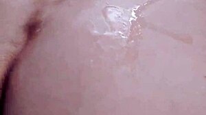 Amateur milf wears fishnet stockings for cute anal assfucking. She poses close up in pov view.