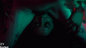 Threesome Footjob Action with Acidalia Mad Maxxx Rotten Venus Deepthroat Gagging