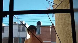 Solo Outdoor Nudist Practicing in Public