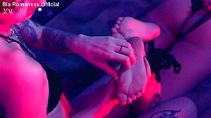 Latina Goddess Tickles Small Feet Submission