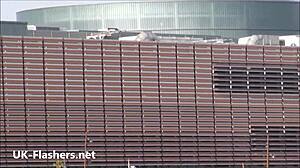 Check out this upskirt view of blonde teen babe Carly Rae masturbating in public