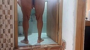Milf Colombiana Gets So Horny She Masturbates Right At Her Neighbor's Bathroom Door!