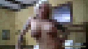 Eat your cum off my big milf tits