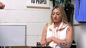 Hey, blonde cougar loves that fat dick on the desk