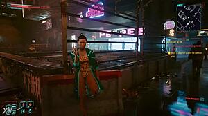 in cyberpunk 2077, the bold beauty seduces as a seductive muse hooker for intense prostitute sex scenes.
