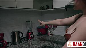 The beautiful redhead real estate agent has sex with her future tenant in the office