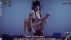 Honey Select 2 FMF threesome with Nyotengu and Kanna in office doggystyle action!