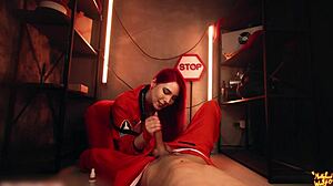 Mollyredwolf dominates with rimming and tittyfuck in lethal company sex mode