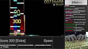 I love playing osu mania with jhlee0133 speedcore at 300 dt and 95.06 score.