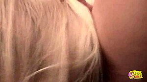 gently kissing in bed leads to brunette and blonde lez chicks using sex toys