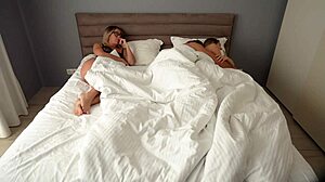 Cheating stepmom with big tits gives sloppy blowjob. She takes creampie from monster cock