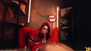 Mollyredwolf dominates with rimming and tittyfuck in lethal company sex mode