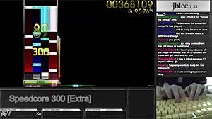 I love playing osu mania with jhlee0133 speedcore at 300 dt and 95.06 score.
