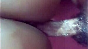 Freaky ebony latina slut gets sloppy pussy fuck with monster cock at home.