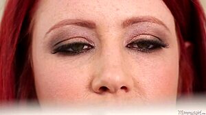 Intense lesbian threesome with mommy Elle Alexandra licking big tits and causing orgasms