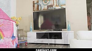 Stepsister Catches Stepbrother Jerking In Bed