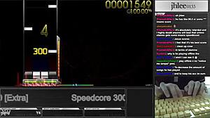 I love playing osu mania with jhlee0133 speedcore at 300 dt and 95.06 score.