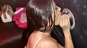 Athletic Brunette Pornstar Flashes Pussy in Swingers Group Orgy