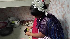 I intensely fuck my step sister-in-law in the tight kitchen