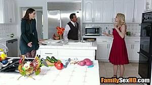 thanksgiving day turns into hardcore sex orgy