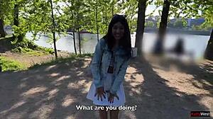 Does my friend control orgasms with vibrator in public?