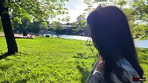 Does my friend control orgasms with vibrator in public?