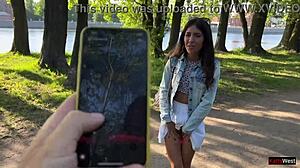 Does my friend control orgasms with vibrator in public?