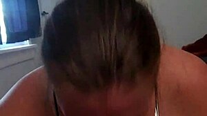 Beautiful amateur wife swallows huge load of jizz