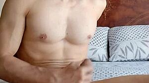 Playing With My Foreskin While Jerking Off Big Cock To Cum