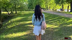 Does my friend control orgasms with vibrator in public?