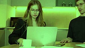 Big tit secretary fails job