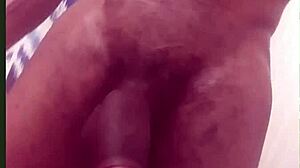 Amateur strokes big black cock during late nights and early mornings