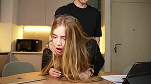 Big tit secretary fails job