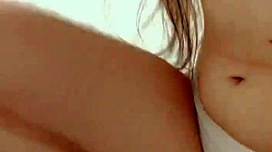 Skinny teen pees in bath