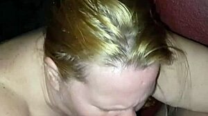 milf sucks dick rough until cum fills her mouth. Her big ass bounces hard