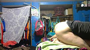 Blonde slut gets fucked hard in doggystyle, bent over with tattoos