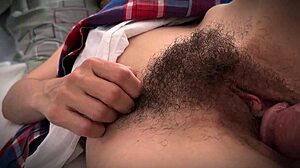 Stepbro Fucks Horny Hairy Pussy Hard in Close Up