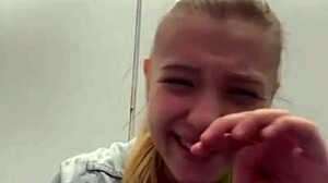 creampie pussy squirting and fingering outdoors in public