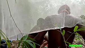 Horny Fat Ass Amateur Fucks Big Cock in Forest!