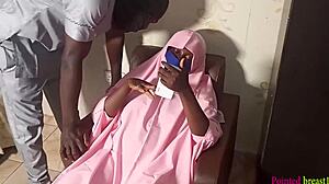 teen hijab girl with no pants invites boy lover to parent home for time together