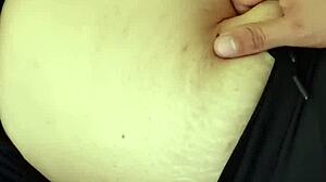 Amateur milf explores orgasmic belly fetish.