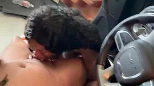 She says, 'Watch me suck this dick sloppy and lick his balls.'