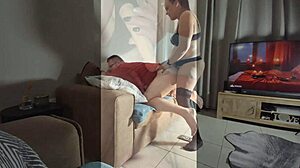 HOT MILF PEGS WITH DOUBLE STRAP ON TO ORGASM