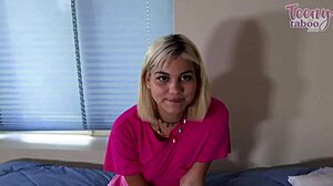 Babysitter Lilith Grace licks and fucks old Seth Brogan in bed