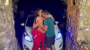 Pregnant Mechanic Trades Blowjob For Payment Outdoors