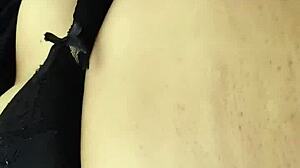 Amateur milf explores orgasmic belly fetish.