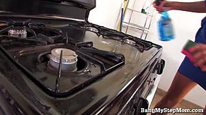 Hot stepmom in bikini or railed in back seat?