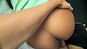 Morning creampie with chubby Latina college friend, ass shaking wildly