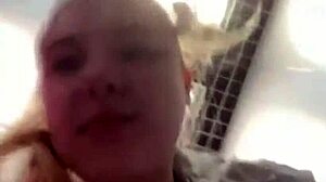 creampie pussy squirting and fingering outdoors in public