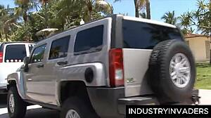 Roxy Love Sucks Dick Deep in Limo Backseat